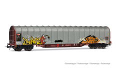 Rivarossi HR6681 - H0 - Schiebeplanenwagen Graffiti, SBB, Ep. V